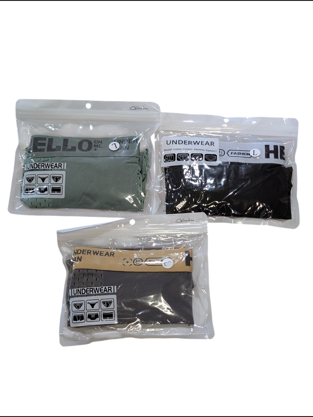 Men's Boxer Brief 3-Pack — Black, Olive, Gray